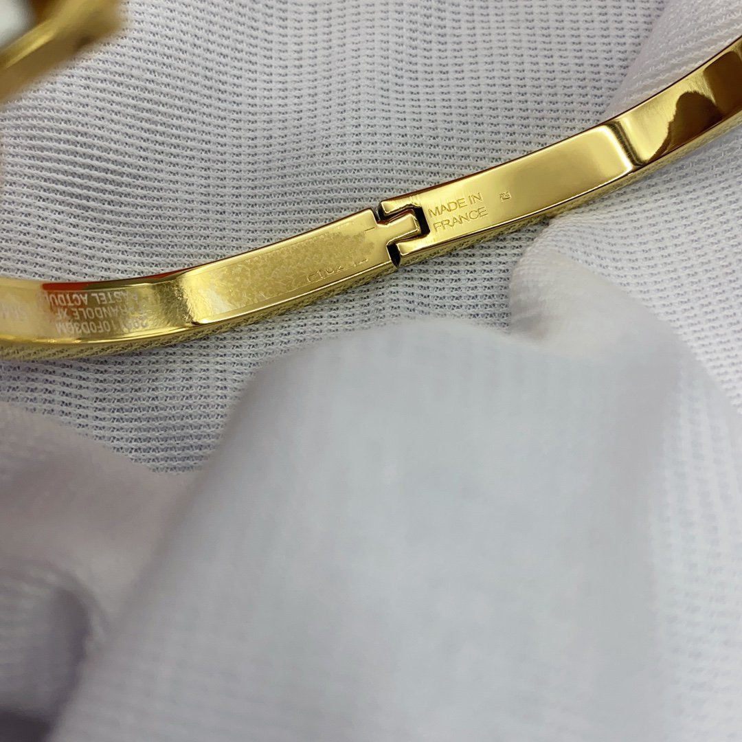 [CiCi]CLASSIC HM CLIC WHITE 8MM ENAMEL BRACELET
