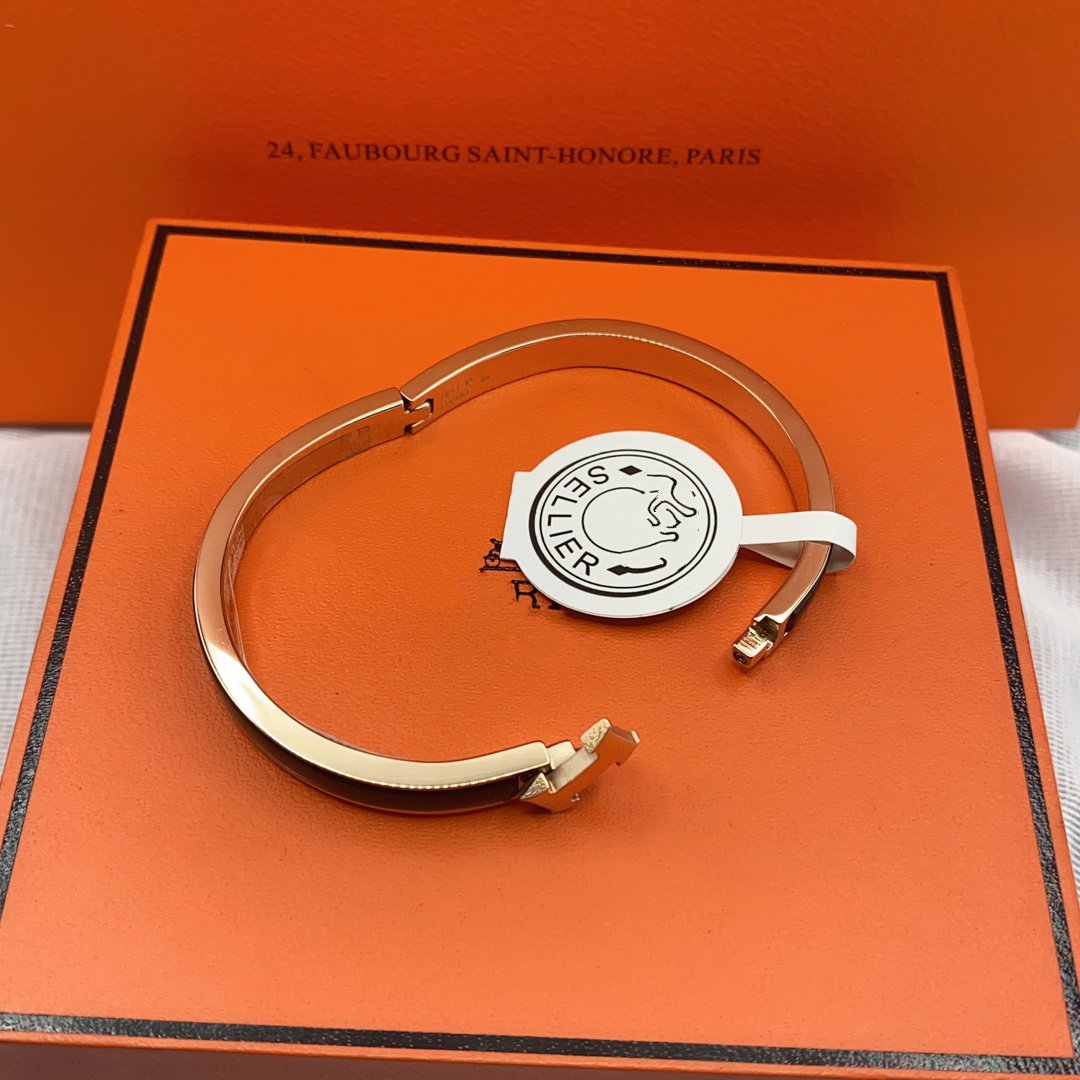 [CiCi]CLASSIC HM CLIC BLACK 8MM ENAMEL BRACELET