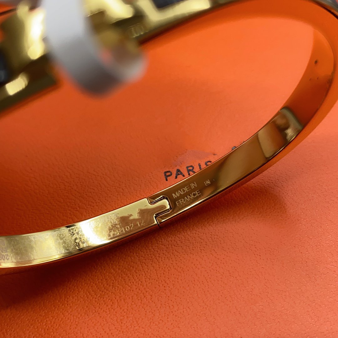 [CiCi]CLASSIC HM CLIC BLACK 8MM ENAMEL BRACELET