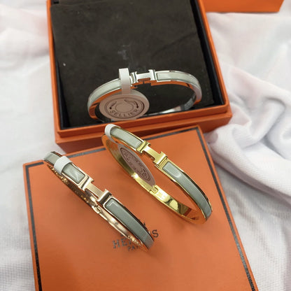 [CiCi]CLASSIC HM CLIC GREEN 8MM ENAMEL BRACELET