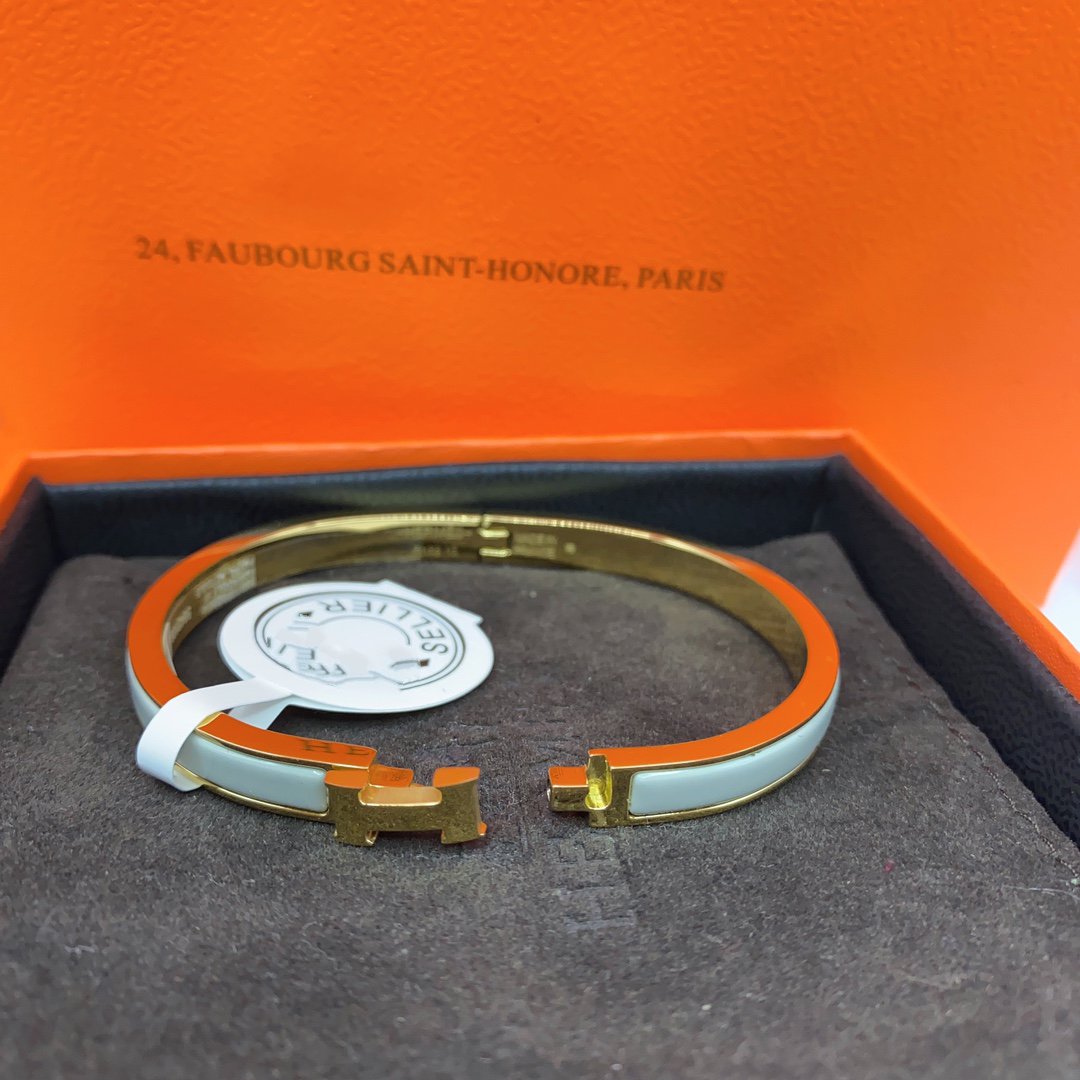 [CiCi]CLASSIC HM CLIC GREEN 8MM ENAMEL BRACELET