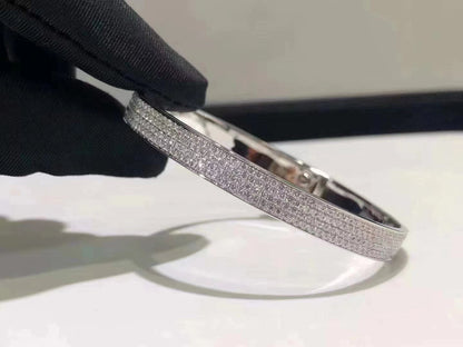 [CiCi]HM KELLY BRACELET IN SILVER AND FULL PAVE DIAMOND