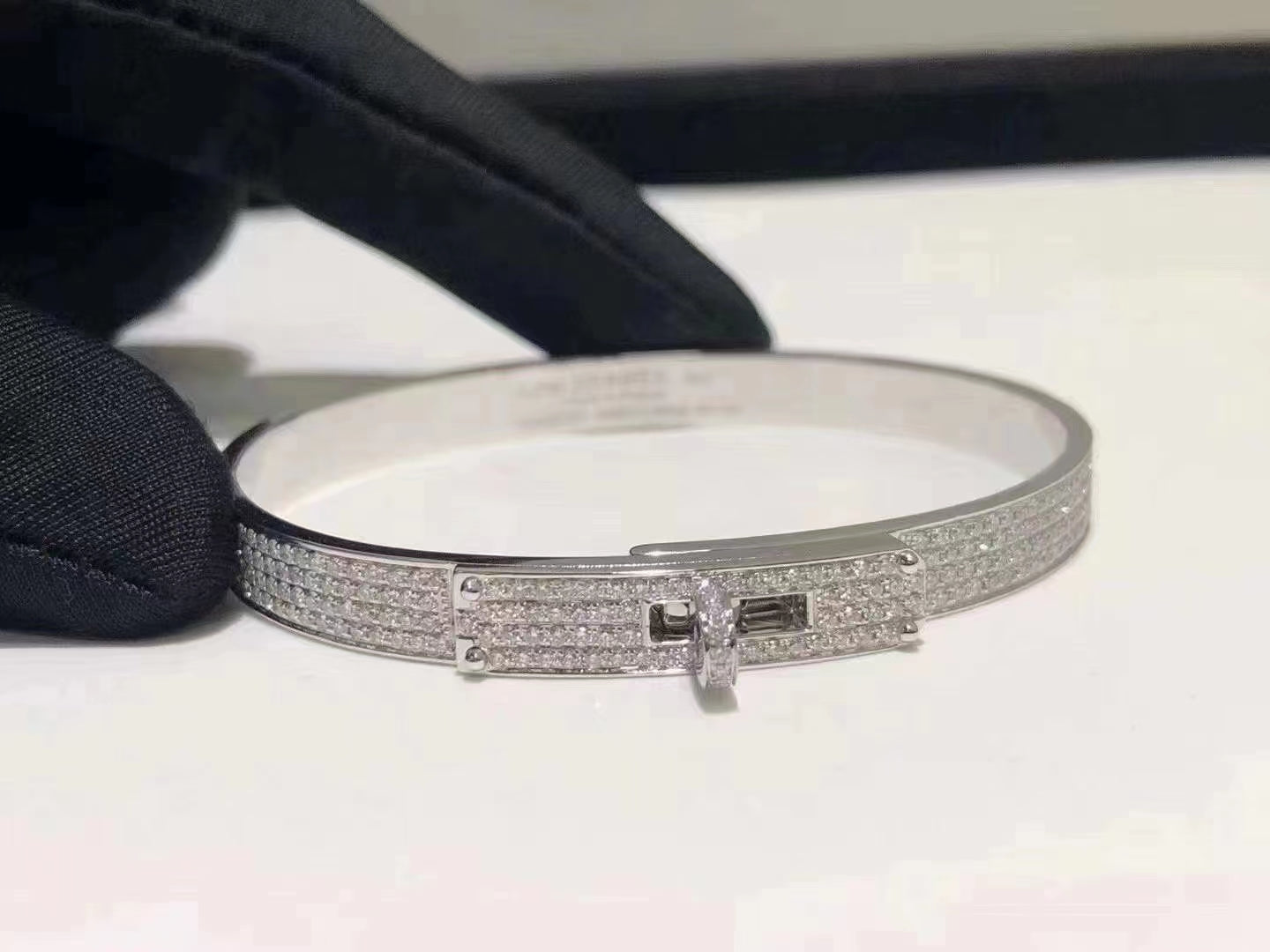 [CiCi]HM KELLY BRACELET IN SILVER AND FULL PAVE DIAMOND