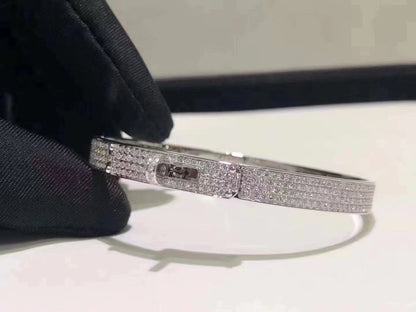 [CiCi]HM KELLY BRACELET IN SILVER AND FULL PAVE DIAMOND