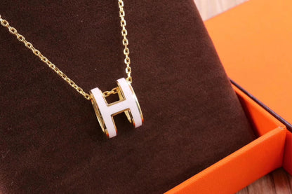 [CiCi]HM CLIC YELLOW ENAMEL GOLD NECKLACE
