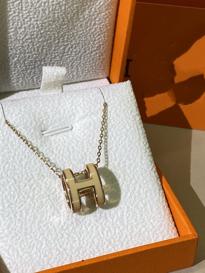 [CiCi]HM CLIC YELLOW ENAMEL GOLD NECKLACE