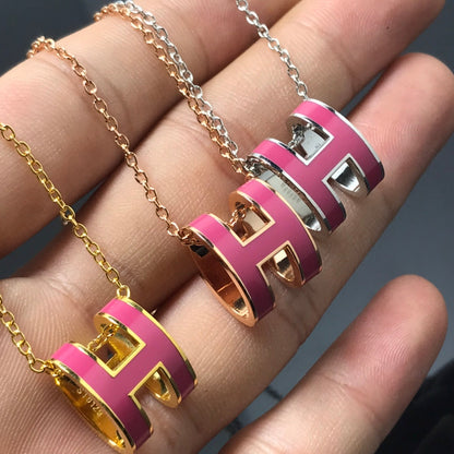 [CiCi]H NECKLACE PINK