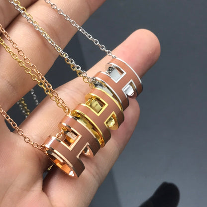 [CiCi]H NECKLACE BROWN