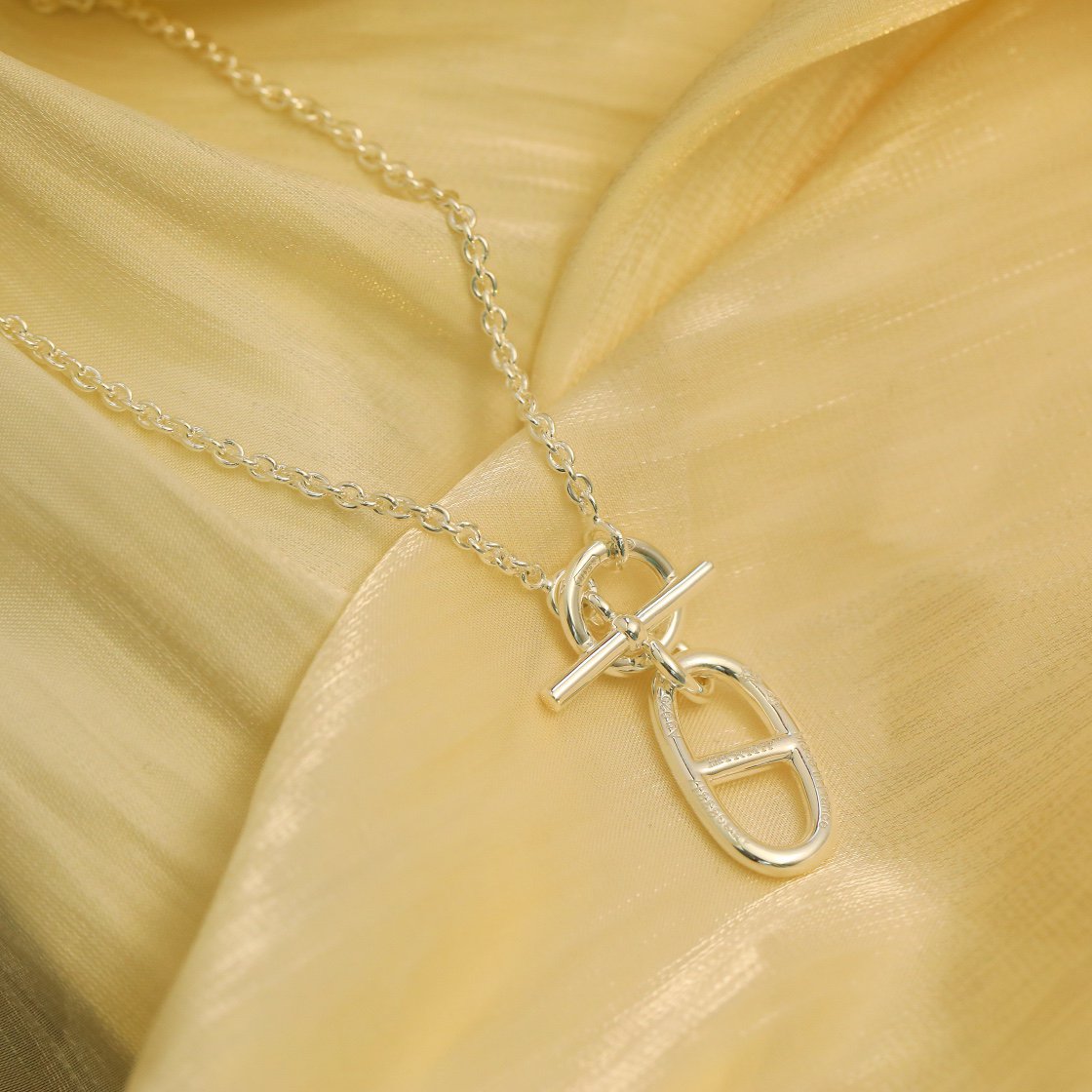 [CiCi]HM CHAINE D'ANCRE PENDANT NECKLACE STERLING SILVER