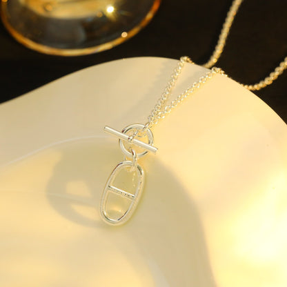 [CiCi]HM CHAINE D'ANCRE PENDANT NECKLACE STERLING SILVER
