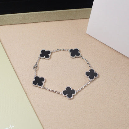 [CiCi] CLOVER 5 MOTIF ONYXS BRACELET COLLECTION