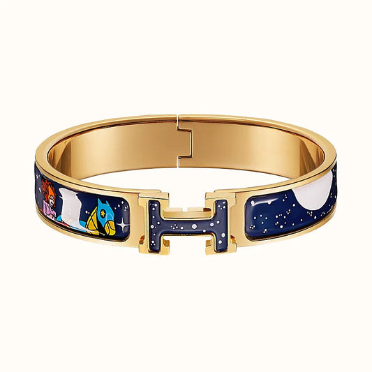 [CiCi]H STAR AND MOON BRACELET 12MM