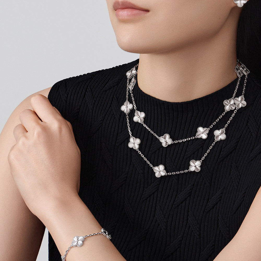 [CiCi]CLOVER 20 MOTIFS DIAMOND SILVER