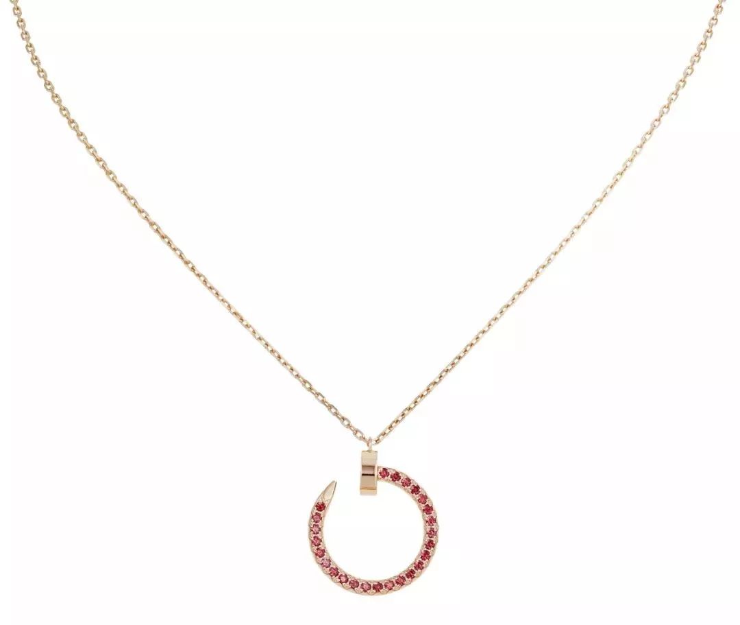 [CiCi]JUSTE NECKLACE GOLD RED DIAMONDS