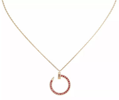 [CiCi]JUSTE NECKLACE GOLD RED DIAMONDS