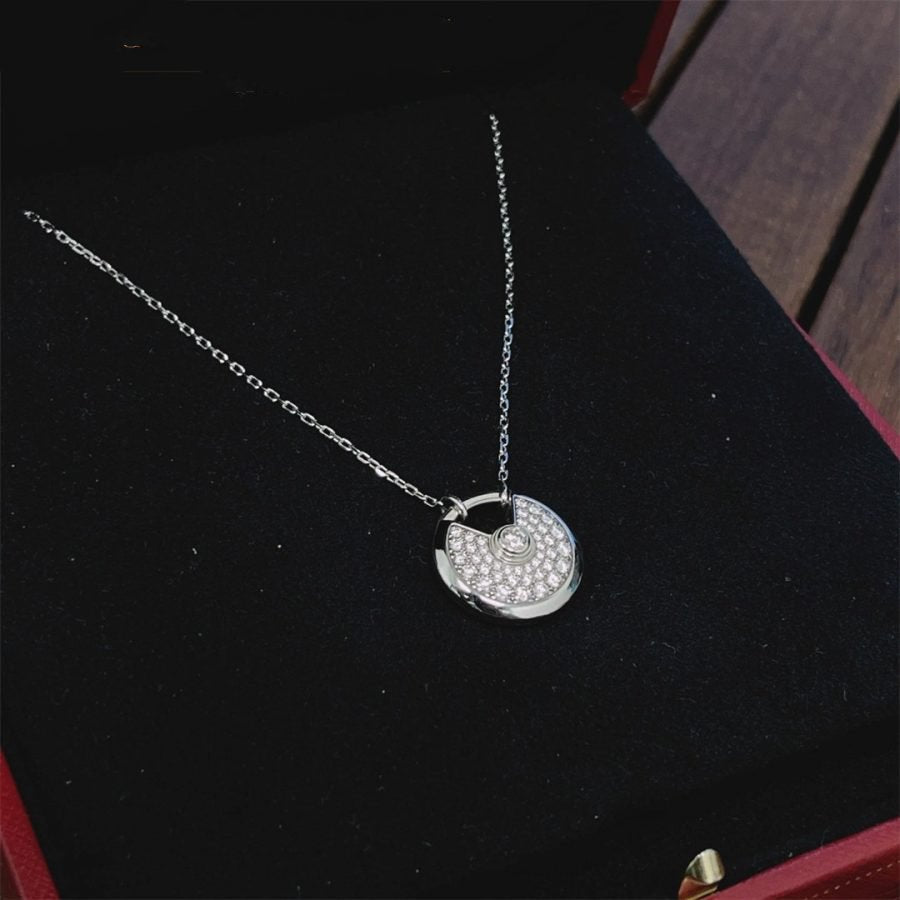 [CiCi]AMULETTE SILVER FULL DIAMOND NECKLACE