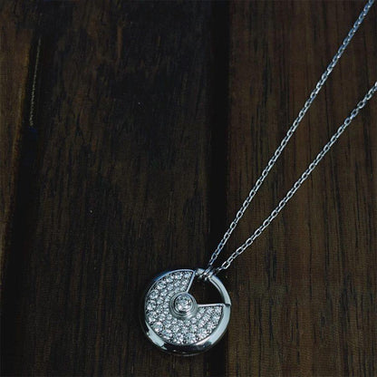 [CiCi]AMULETTE SILVER FULL DIAMOND NECKLACE