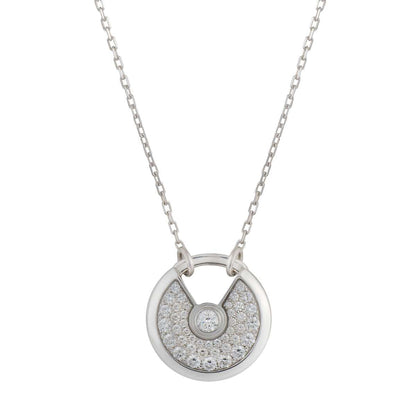 [CiCi]AMULETTE SILVER FULL DIAMOND NECKLACE