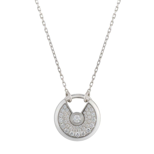 [CiCi]AMULETTE SILVER FULL DIAMOND NECKLACE