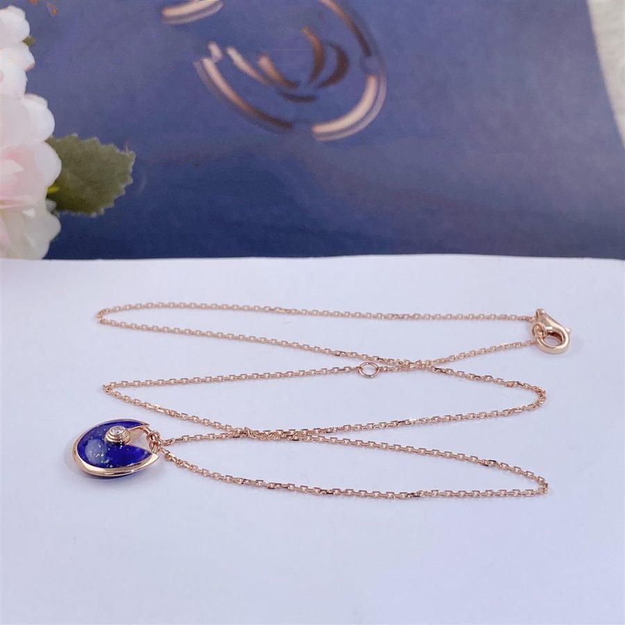 [CiCi]AMULETTE ROSE GOLD AGATE NECKLACE