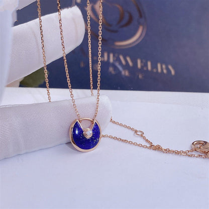 [CiCi]AMULETTE ROSE GOLD AGATE NECKLACE