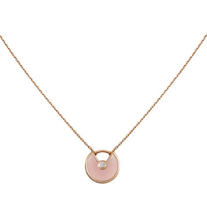 [CiCi]AMULETTE ROSE GOLD PINK MOP NECKLACE