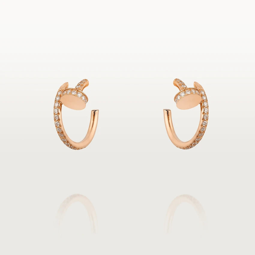 [CiCi]JUSTE EARRINGS 12.75MM PINK GOLD DIAMOND