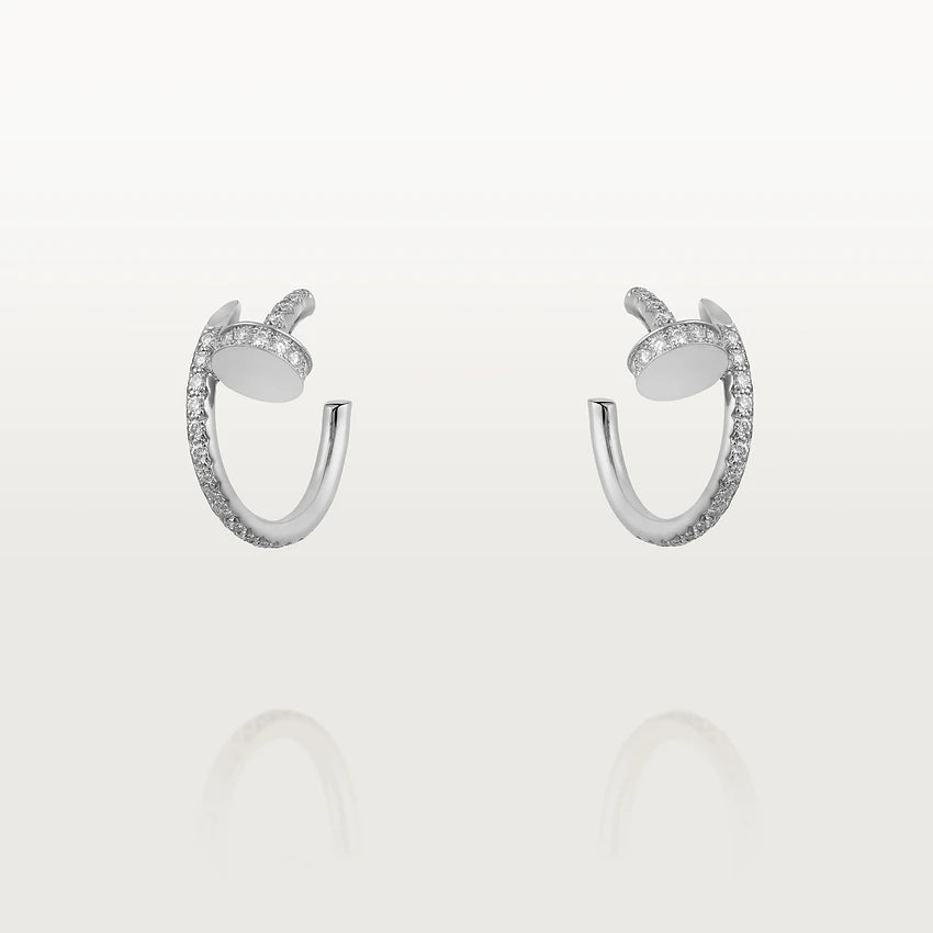 [CiCi]JUSTE EARRINGS 12.75MM SILVER DIAMOND