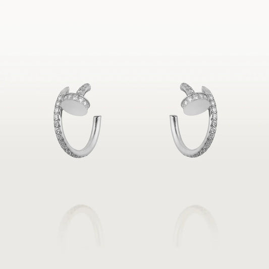 [CiCi]JUSTE EARRINGS 12.75MM SILVER DIAMOND