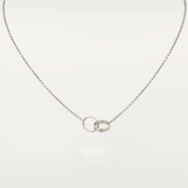 [CiCi]LOVE NECKLACE PINK GOLD AND SILVER