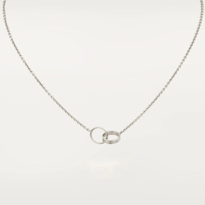[CiCi]LOVE NECKLACE PINK GOLD AND SILVER