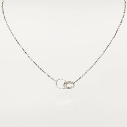 [CiCi]LOVE NECKLACE PINK GOLD AND SILVER