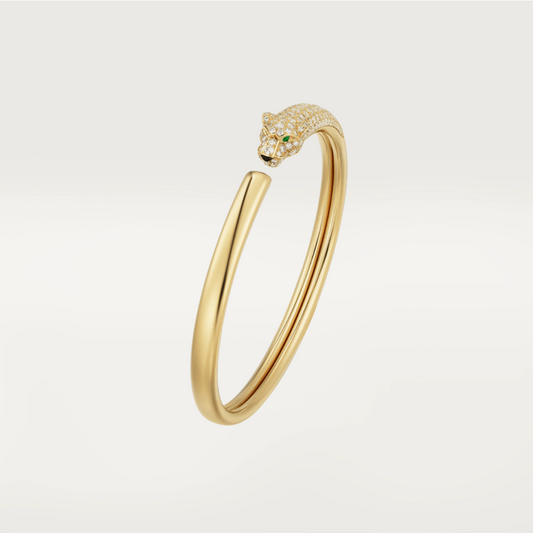 [CiCi]PANTHERE GOLD DIAMOND OPEN BRACELET