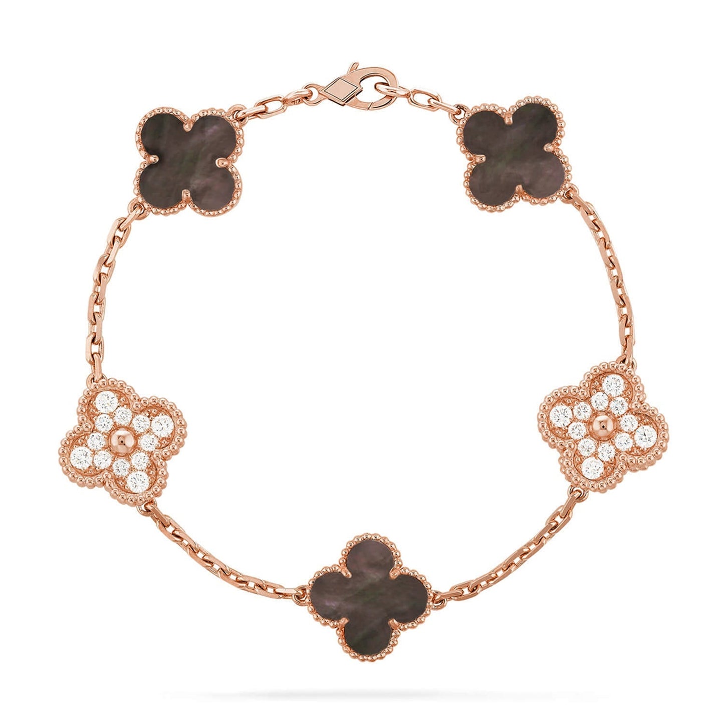 [CiCi] CLOVER 5 MOTIF GRAY MOP BRACELET COLLECTION