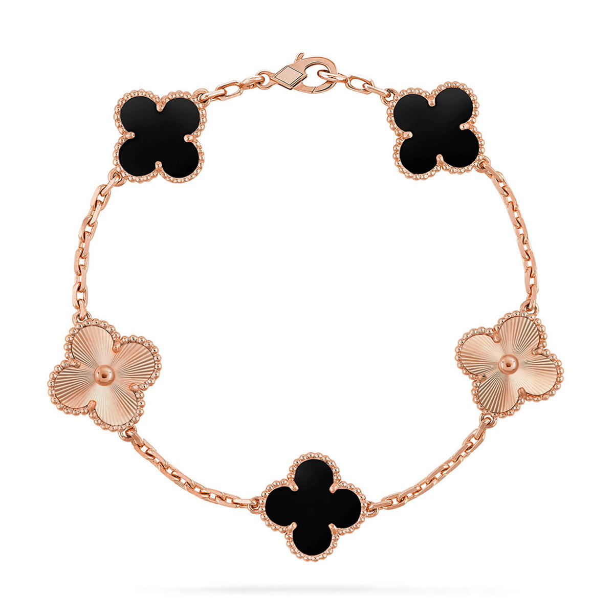 [CiCi] CLOVER 5 MOTIF ONYXS BRACELET COLLECTION