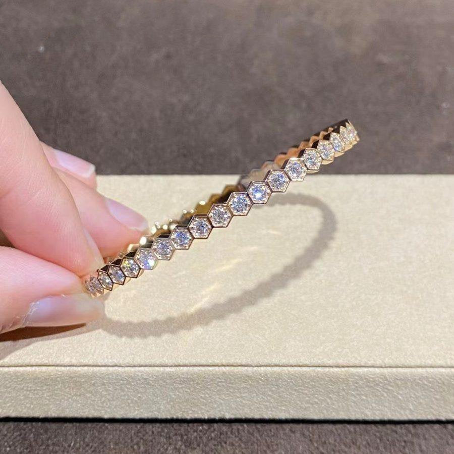 [CiCi]BEE LOVE GOLD BRACELET FULL DIAMOND