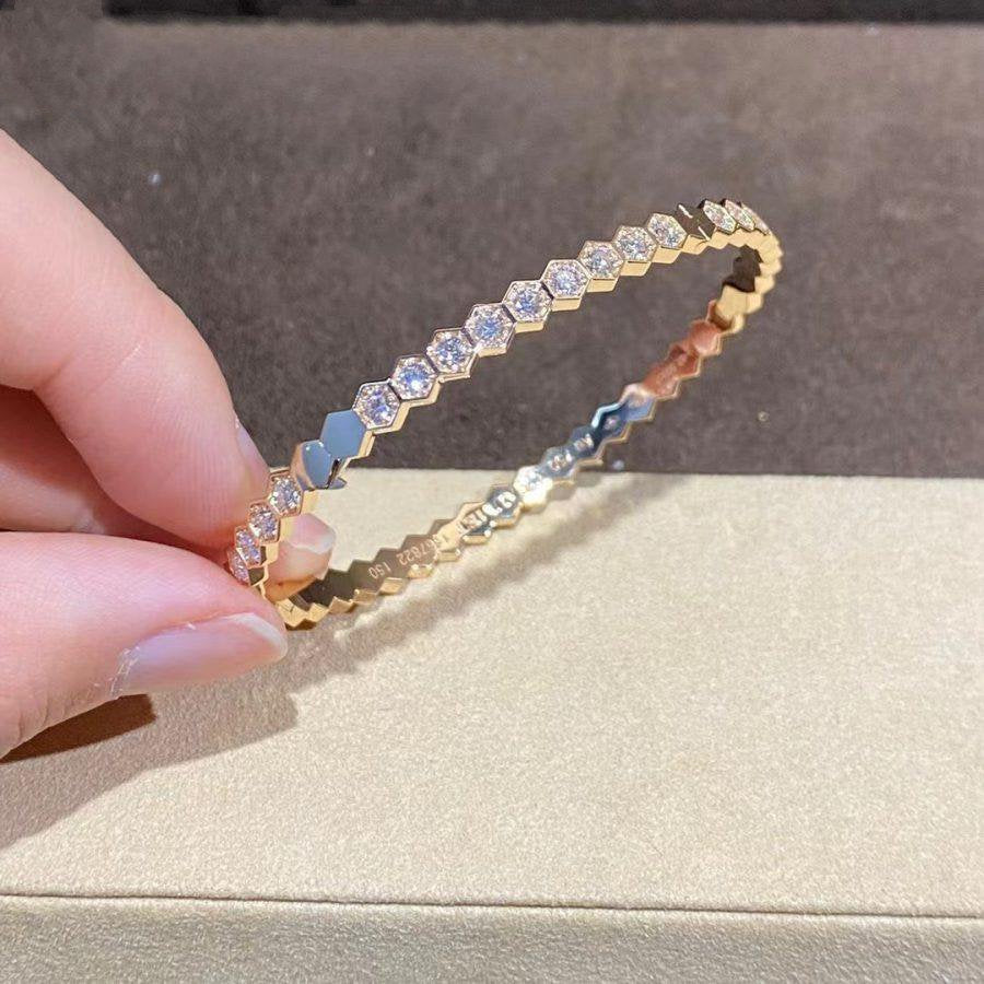 [CiCi]BEE LOVE GOLD BRACELET FULL DIAMOND