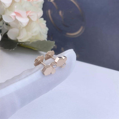 [CiCi]BEE LOVE PINK GOLD DIAMOND EARRINGS