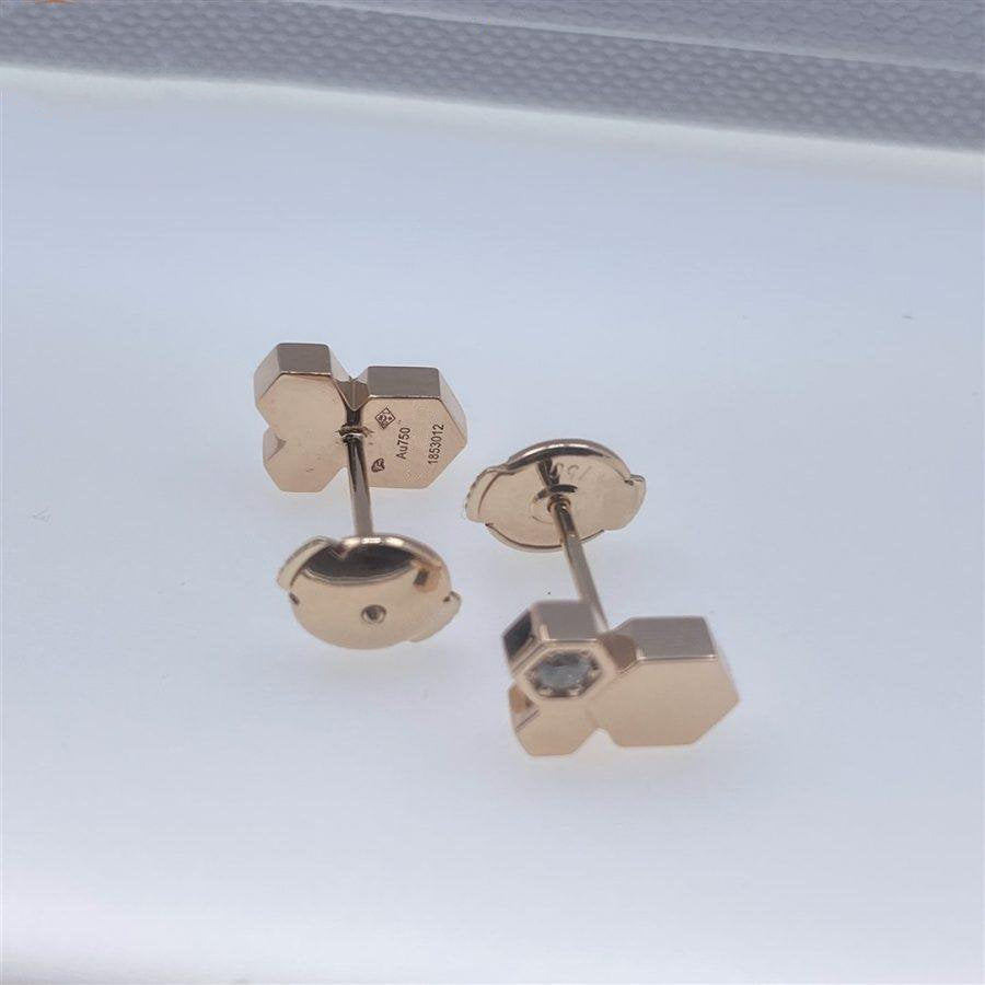 [CiCi]BEE LOVE PINK GOLD DIAMOND EARRINGS