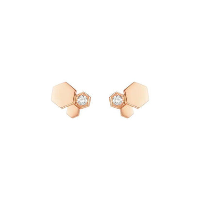 [CiCi]BEE LOVE PINK GOLD DIAMOND EARRINGS