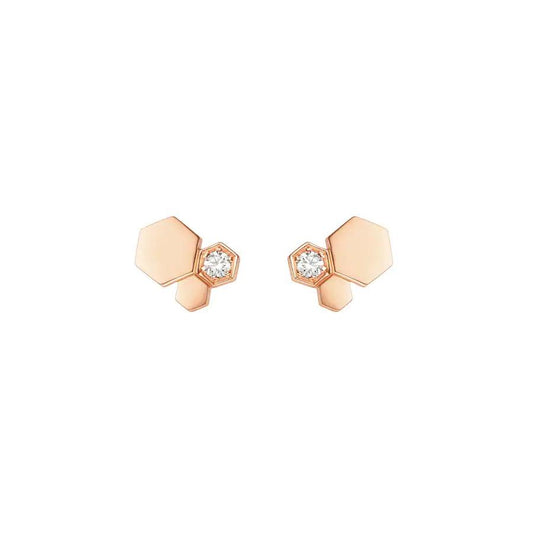 [CiCi]BEE LOVE PINK GOLD DIAMOND EARRINGS