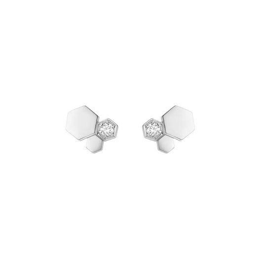 [CiCi]BEE LOVE SILVER DIAMOND EARRINGS