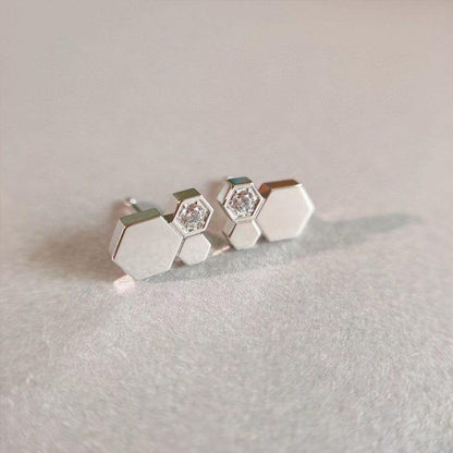 [CiCi]BEE LOVE SILVER DIAMOND EARRINGS