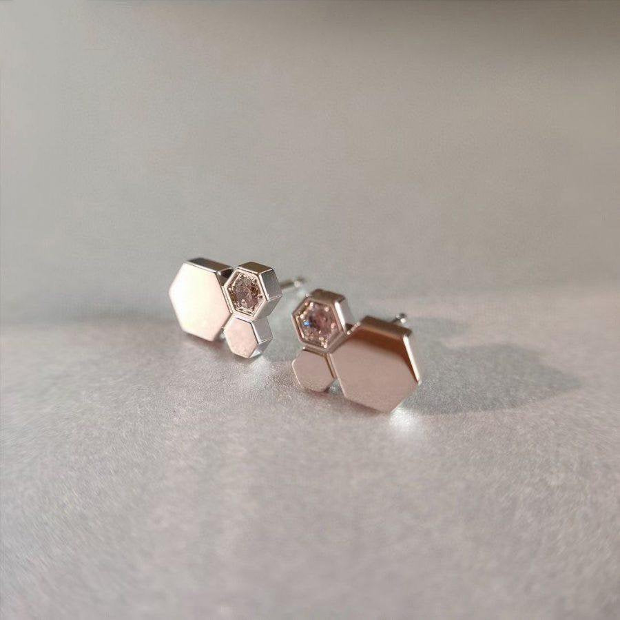 [CiCi]BEE LOVE SILVER DIAMOND EARRINGS