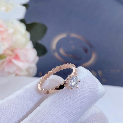 [CiCi]BEE LOVE RING PINK GOLD 1 DIAMOND