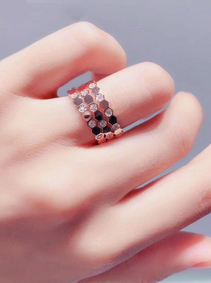 [CiCi]BEE LOVE RING PINK GOLD DIAMOND