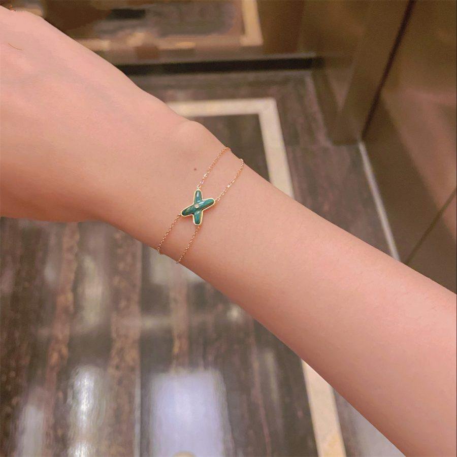 [CiCi]JEUX BRACELET MALACHITE PINK GOLD 1 DIAMOND