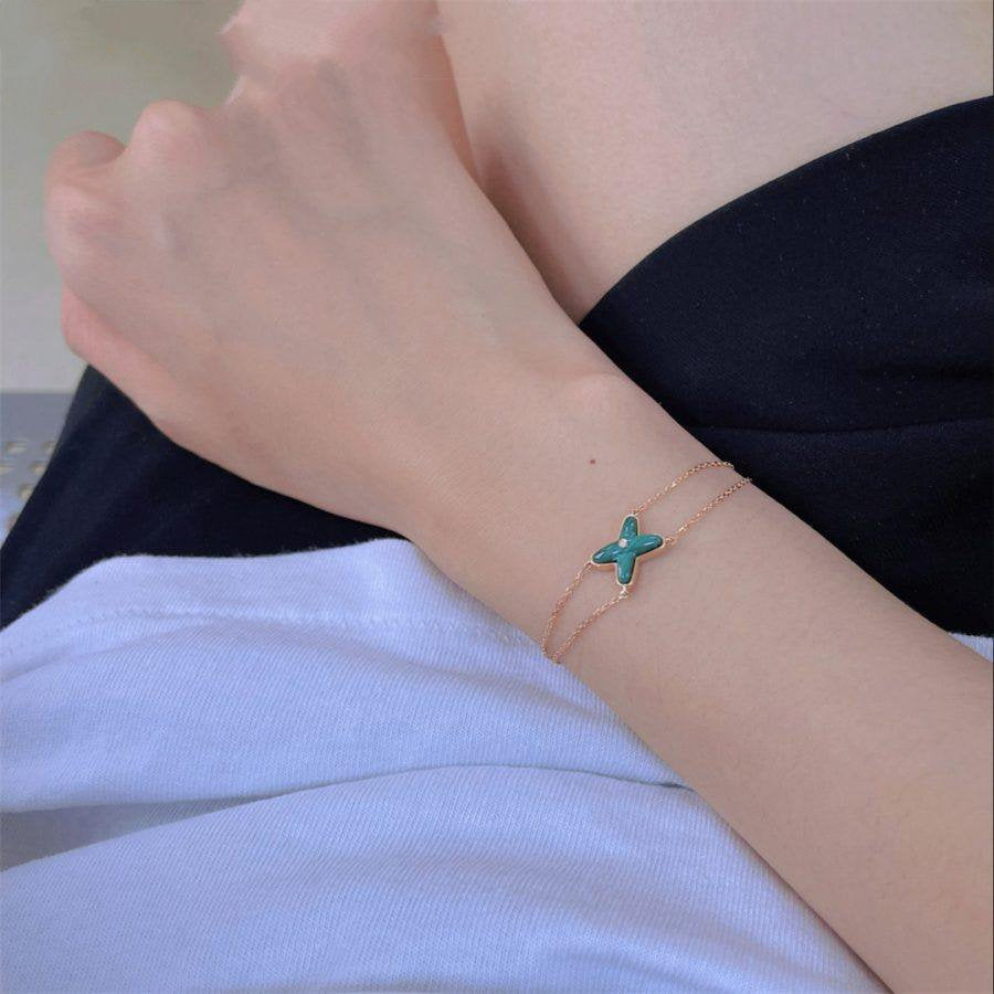 [CiCi]JEUX BRACELET MALACHITE PINK GOLD 1 DIAMOND