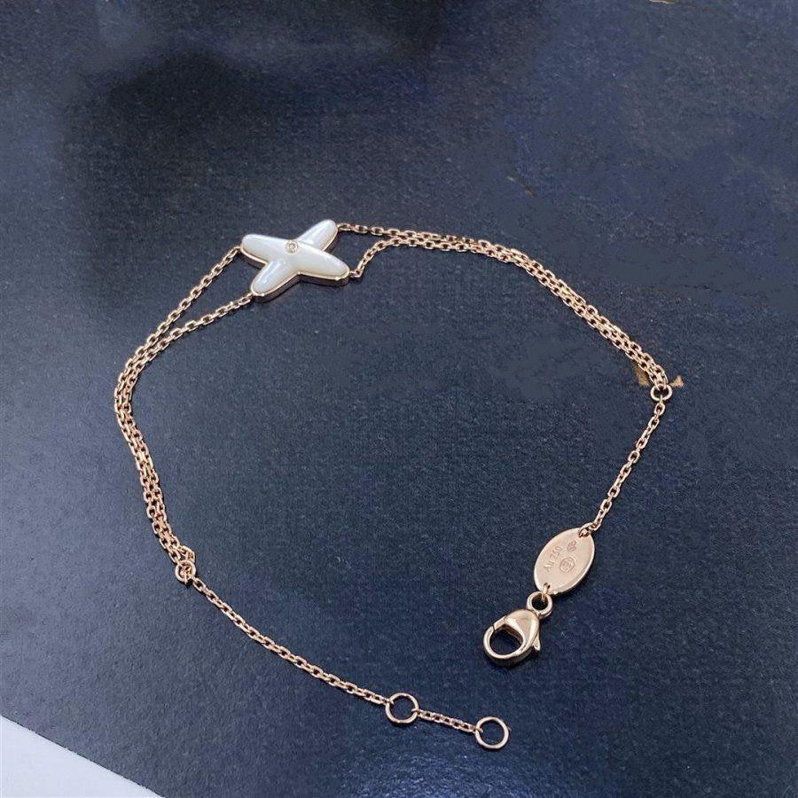 [CiCi]JEUX BRACELET WHITE MOP PINK GOLD 1 DIAMOND