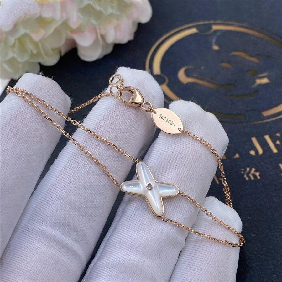 [CiCi]JEUX BRACELET WHITE MOP PINK GOLD 1 DIAMOND